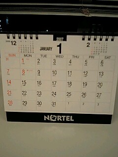 ノーテルさんのカレンダー