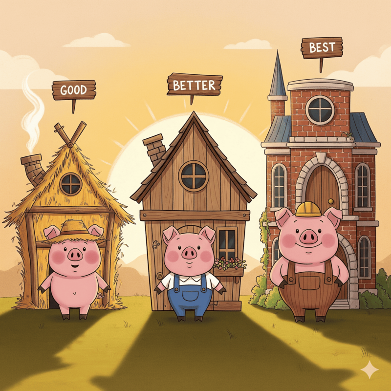 3匹の子豚と家の進化