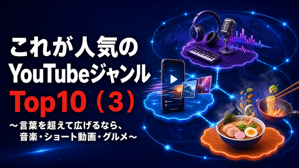 03_これが人気のYouTubeジャンルTop10_音楽・ショート動画・グルメ
