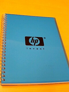 HPさんのプラスチックカバー付きノート