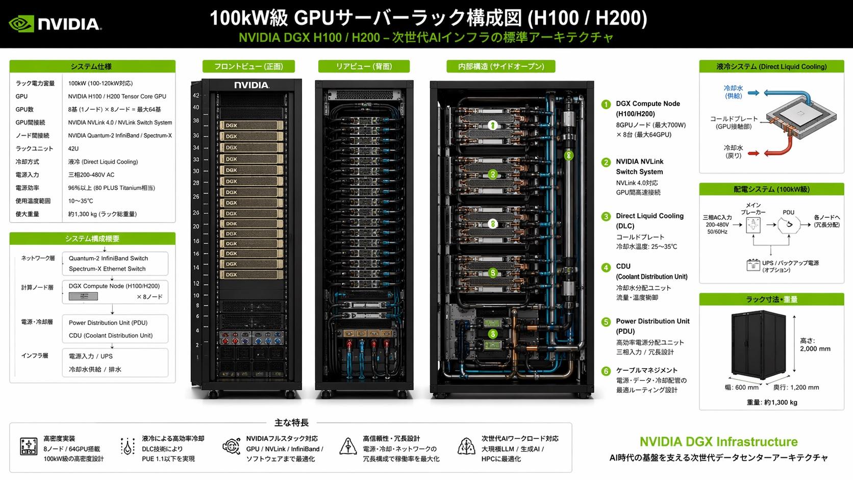 GPT Image 2で適当に作らせたらNVIDIAの最新GPUサーバーラックの